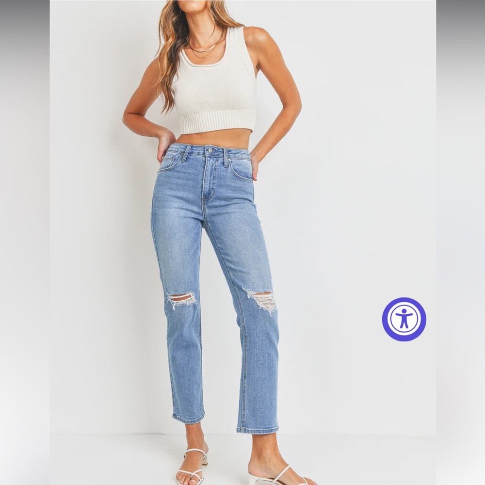 JUST BLACK Slim Straight Jeans — 28